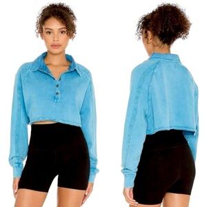 FREE PEOPLE MOVEMENT Playoff Cropped Pullover in St. Tropez